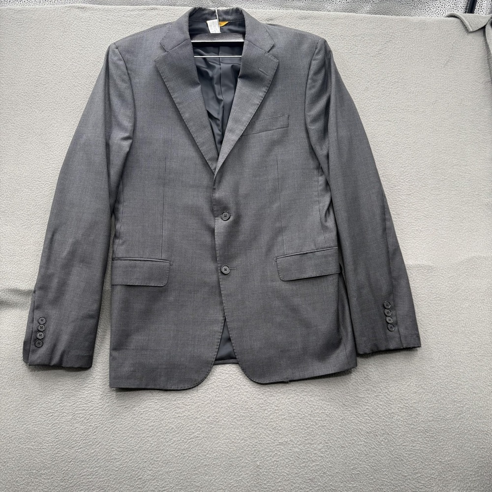 Hickey Freeman Sport Coat Mens 42 Gray Wool Check Loro Piana Tasmanian